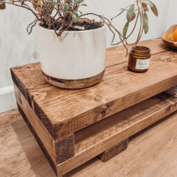 Viot Low Solid Wood Chunky Tv Unit L90Cm - thumbnail 2