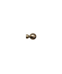 Unknown 28mm Fixed Length Metal Eyelet Curtain Pole Set In Antique Brass - Met Ball Finial, 240Cm - thumbnail 2