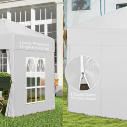 Outsunny 2X2M Pop Up Gazebo Canopy Marquee W/ Carry Bag, White - thumbnail 7