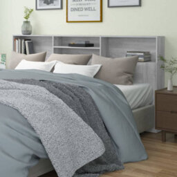 Berkfield Headboard Cabinet Grey Sonoma 220X19X103.5 Cm - thumbnail 1