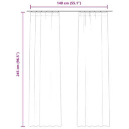 Berkfield Blackout Curtains 2 Pcs With Hooks Velvet Beige 140X245 Cm - thumbnail 7
