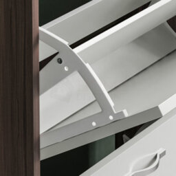 Lassic Vida Designs 3 Drawer Shoe Storage Cabinet Walnut And White - thumbnail 6