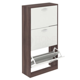 Lassic Vida Designs 3 Drawer Shoe Storage Cabinet Walnut And White - thumbnail 8