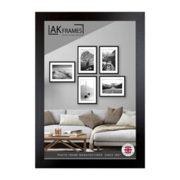AK Frames Sleek A5 Black Thin Modern Picture Frame - Slim And Design For Posters, Prints And Photos - Elegant Wall Frame Decor - thumbnail 1