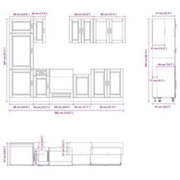 Berkfield 8 Piece Kitchen Cabinet Set Kalmar Old Wood Engineered Wood - thumbnail 8