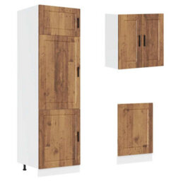 Berkfield 8 Piece Kitchen Cabinet Set Kalmar Old Wood Engineered Wood - thumbnail 5