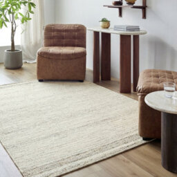 Livabliss Derby-Hand Tufted Ivory Charcoal Grey Wool Cottage Living Bedroom Rug 152 X 229 Cm Easy Care, Non Shedding