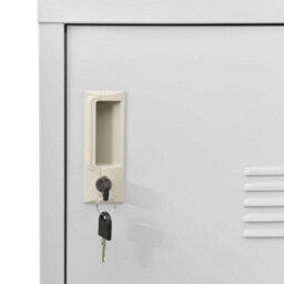 Vidaxl Locker Cabinets 2 Pcs Light Grey 90X45X92.5 Cm Steel - thumbnail 7