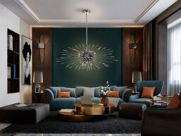 Luminosa Lighting Luminosa Evasian Dimmable Pendant Light Spherical, Chrome, Remote Control, 9X G9 - Uk Stock - thumbnail 2