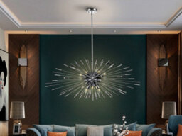 Luminosa Lighting Luminosa Evasian Dimmable Pendant Light Spherical, Chrome, Remote Control, 9X G9 - Uk Stock - thumbnail 1