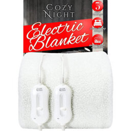Cozy Nights Cozy Night Superking Size Electric Blanket Heated With 3 Heat Settings - Quick Fit Underblanket - Fleece Material Machine Washable - thumbnail 1