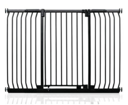Safetots Extra Tall Elite Safety Gate, 143Cm - 152Cm, Matt Black, Extra Tall 96.8Cm In Height, Pressure Fit Stair Gate - thumbnail 1