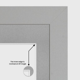 AK Frames 80X70Cm Light Grey Modern Multi Photo Frame With Silver Mount - Holds 20 Apertures (18X) 6X4, (2X) 4X4 Photos - thumbnail 7