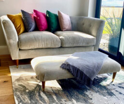 Beautiful Beanbags Set Of 2 Plush Velvet Scatter Cushions Complete With Cushion Pads Furniture Cushions With Inserts 2 Plush Velvet Cushions - Lilac - thumbnail 4