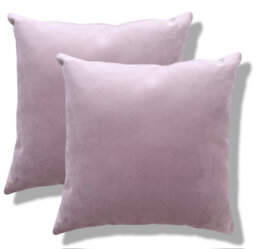 Beautiful Beanbags Set Of 2 Plush Velvet Scatter Cushions Complete With Cushion Pads Furniture Cushions With Inserts 2 Plush Velvet Cushions - Lilac