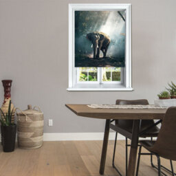 Lister Cartwright Photographic Blackout Roller Blinds For Bedroom Windows - (150 X 140 Cm) - Elephant - thumbnail 4