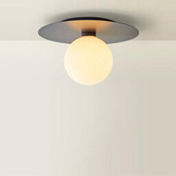 Valuelights Darla Navy Frosted Globe Bathroom Flush Ceiling Light And Bulb - thumbnail 4