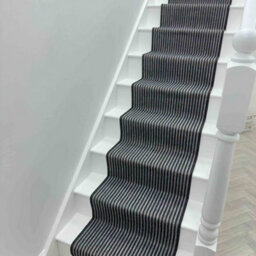 Pinstripe Stair Runner - Reversible, Durable & Hardwearing Carpet For Stairs & Staircases, Multiple Lengths - thumbnail 8