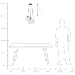 Wyld And Coco Lumina 3-Light Pendant With Transparent Glass Spheres And Gold Accents - Modern Glam Lighting - thumbnail 7