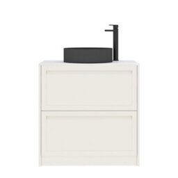 Royal Bathrooms Royal Bathroom Elmore 800mm Classic White Freestanding Countertop Bathroom Vanity Unit 2 Drawer With Art Round Basin - thumbnail 7