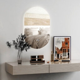 Gainoom 80 X 50Cm Anti-Fog Oval Bathroom Wall Mirror Mounted Makeup Mirror W/ Lights - thumbnail 6