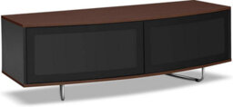 "Homeology Caru Black And Walnut Beam-Thru Remote Friendly Super-Contemporary""d"" Shape Design Up To 65"" Led/oled/lcd Tv Cabinet" - thumbnail 5