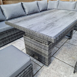 Signature Weave Catalina Wicker Corner Sofa Dining Table With Lift Table - thumbnail 5