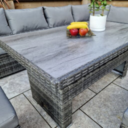 Signature Weave Catalina Wicker Corner Sofa Dining Table With Lift Table - thumbnail 3