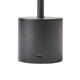 Wyld And Coco Cordless Table Lamp Black Iron Aluminium Usb-Charging, Dimmable, 3 Colour Modes, Touch Control, 35Cm - thumbnail 7