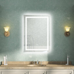 AVER-GROWTH Bluetooth Bathroom Mirror With 3 Colour Led Lights Demister Pad Anti-Fog Touch/wall Switch Vertical/horizontal 500X700mm - thumbnail 1
