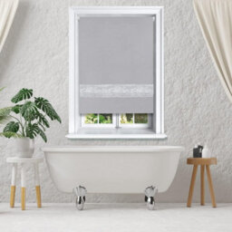 Lister Cartwright Diamante Roller Blinds For Windows - 60 X 165 Cm - Easy To Fit Child Safety Included - Grey - thumbnail 4