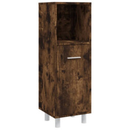 Berkfield 4 Piece Bathroom Cabinet Set Smoked Oak Engineered Wood - thumbnail 9