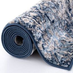 The Rugs Montana Navy Cream Oriental Area Rug And Runner Soft Durable Pet Friendly Easy To Clean Living Room Bedroom 4030 - thumbnail 6