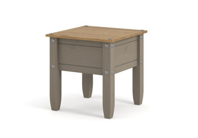 Core Products Corona Premium Grey Wax Lamp Table, Antique Wax Top H55.0Cm X W53.8Cm X D53.8Cm - image 1