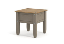 Core Products Corona Premium Grey Wax Lamp Table, Antique Wax Top H55.0Cm X W53.8Cm X D53.8Cm - thumbnail 1