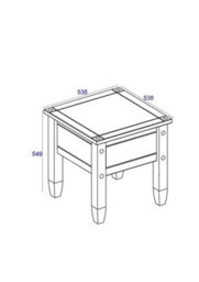 Core Products Corona Premium Grey Wax Lamp Table, Antique Wax Top H55.0Cm X W53.8Cm X D53.8Cm - thumbnail 4