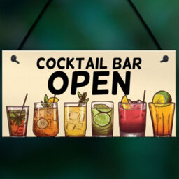 Red Ocean Open Cocktail Bar Signs And Plaques For Home Bar, Garden Bar Decoration Accessories For Outdoor Garden Home Bar Pub - thumbnail 5