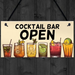 Red Ocean Open Cocktail Bar Signs And Plaques For Home Bar, Garden Bar Decoration Accessories For Outdoor Garden Home Bar Pub - thumbnail 4