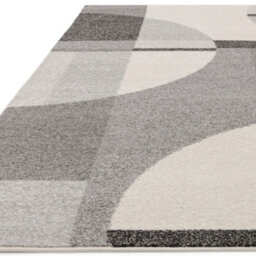 Grey Art Deco Geometric Modern Easy To Clean Rug For Dining Room-80Cm X 150Cm - thumbnail 4