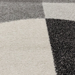 Grey Art Deco Geometric Modern Easy To Clean Rug For Dining Room-80Cm X 150Cm - thumbnail 2