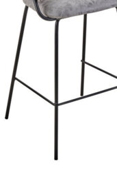 Orsina Tamzin Grey Faux Leather Bar Chair - thumbnail 5