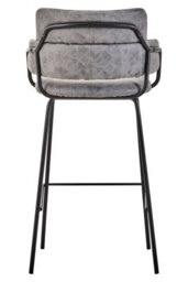 Orsina Tamzin Grey Faux Leather Bar Chair - thumbnail 2