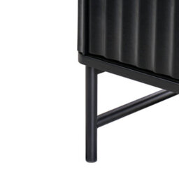 Wyld And Coco Novahome Two-Drawer Bedside Table Black Mdf Modern Nightstand - Compact Wall-Mountable Design - thumbnail 8