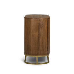 Teamson Home Walnut Veneer Sideboard With Live Edge Fronts, Natural - thumbnail 7