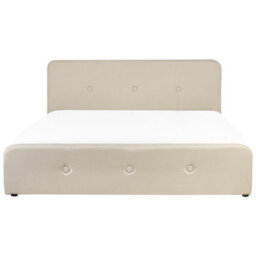 Beliani Ottoman Bed Faux Linen Rennes 180 X 200 Cm (Eu Super King) Beige - thumbnail 5