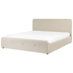 Beliani Ottoman Bed Faux Linen Rennes 180 X 200 Cm (Eu Super King) Beige - thumbnail 7