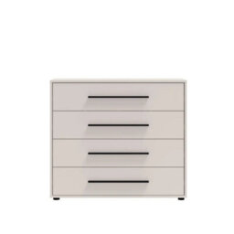Arte Maxione Mx-03 Chest Of Drawers 99Cm - Cashmere, Elegant Four-Drawer Storage Solution - thumbnail 2