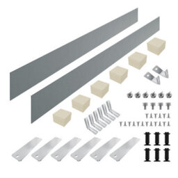 Rinse Bathrooms Smc Riser Kit For Rectangular Shower Tray Up To 1800mm - 2X1800mm Anthracite Panels 6 Adjustable Legs Feet - thumbnail 1