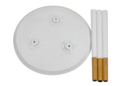 Aspect Furniture Martini Tray Style Round Side Table,white - thumbnail 5