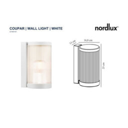 Nordlux Coupar Outdoor Plastic Wall Light Weatherproof White,mains - thumbnail 5